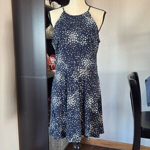 Fortune+Ivy Women’s Halter Floral Knit Size Large Mini Dresss